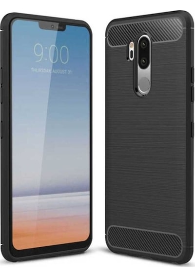 LG Uyumlu G7 Kılıf Zore Room Silikon Kapak Siyah