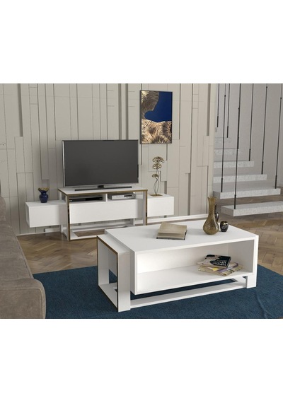 Bianco Tv Sehpası Beyaz - Gold Diğer
