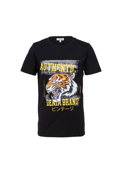 Brz Kıds Brz Kids Kaplan Baskılı Erkek Çocuk Kısa Kollu T-shirt-siyah Siyah
