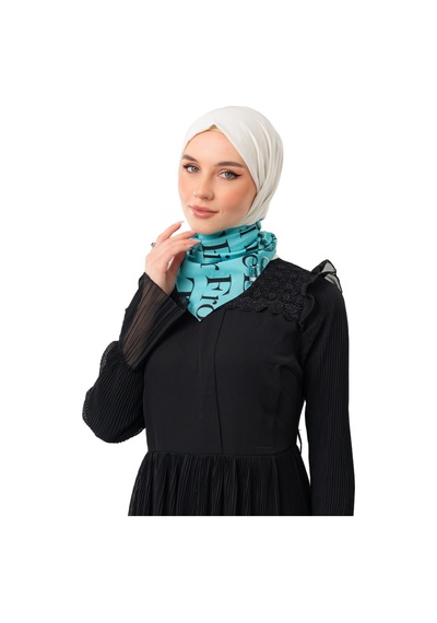 Zaytoon Filistin Atasözü Ve Geri Dönüş Anahtarı Yeşil Rengi Küçük Fular 45 45 Unisex S100050 Mavi