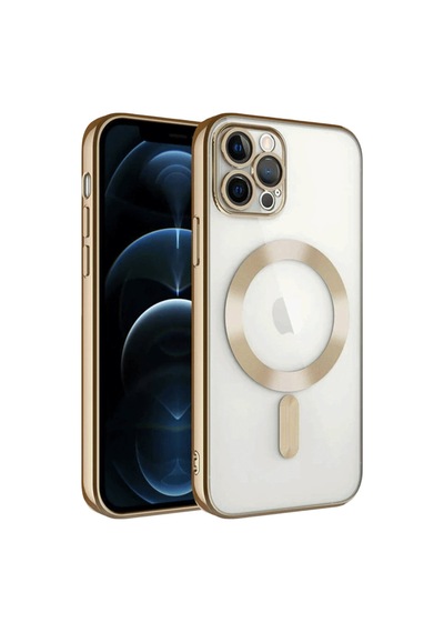 Apple iPhone  Uyumlu  13 Pro Kılıf Kross Magneticsafe Kapak - Gold