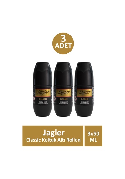 Jagler Classic Erkek Roll-On Deodorant 50 ML x 3