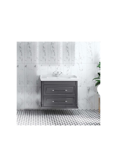 Denko Albatros 80 Cm Mdf Gri Banyo Dolabı Alt Modül Ve Lavabo Gri Denko Albatros 80 Cm Mdf Gri Banyo Dolabı Alt Modül Ve Lavabo Gri