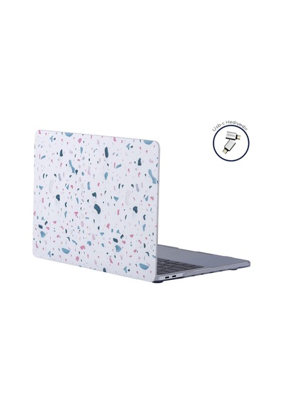 Macbook Air 13 Kılıf A1932 A2179 A2337 M1 Uyumlu Terrazzo Desenli Sert Koruyucu Hard Case Şeffaf Hafif Çizilme Önleyici Beyaz Belirtilmemiş