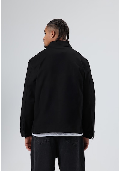 Vamos Boxy Fit Gabardin Ceket Siyah