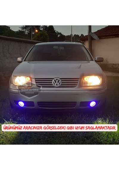 Vw Bora 1998-2006 Uyumlu Mercekli Angel Sis Farı Metal Su Geçirmez 76 Mm Turuncu Halkalı Gündüz Farı Angel Eyes 2 Adet