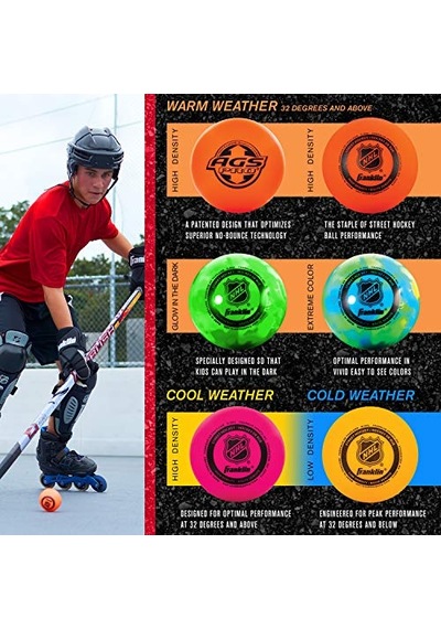 Nhl High Density Street Hockeyball, 3er-pack Açık Yeşil