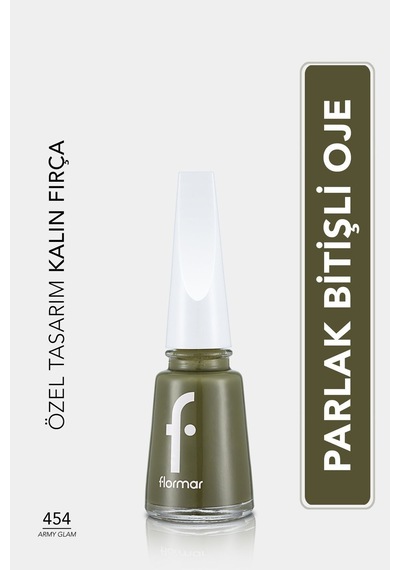 Flormar Sedefli Parlak Oje (YEŞİL) - Nail Enamel - 454 Army Glam - 8682536036153