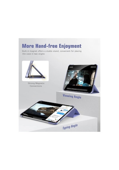 Apple İpad Uyumlu Uyumlu Uyumlu 10. Nesil 10.9'' 2022  Standlı Katlanabilir Smart Cover Akıllı Tablet Kılıf Kapaklı Kılıf