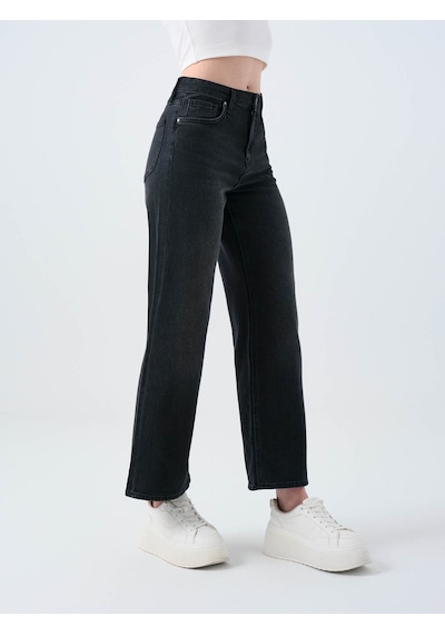 Loft Bella Regular Fit Siyah Kadın Jean Pantolon Lf2038792 Siyah
