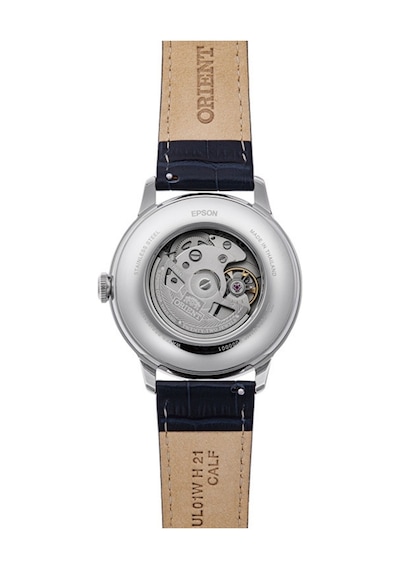 Orient Ra-ak0806l30b Kurmalı Otomatik Sun&moon Deri Lacivert 42 Mm Erkek Kol Saati Gri