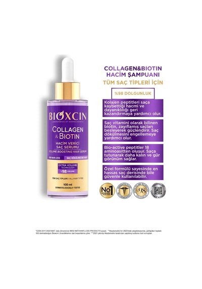 Bioxcin Saç Serum Collagen Biotin 100 Ml 3 Adet