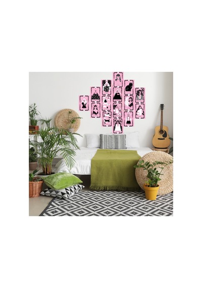 Pembe Tarot Poster Duvar Kağıdı Seti
