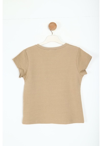 Xo Kids Kız Çocuk Tişort 8-14 Yaş 38406 Camel