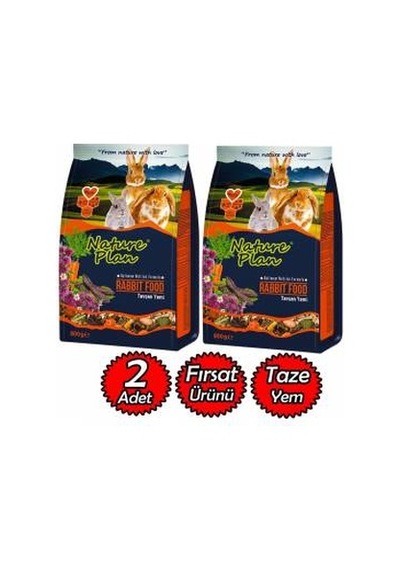 Nature Plan Tavşan Yemi 800 Gr x 2 Adet