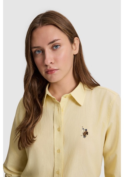 U.S. Polo Assn. U.s. Polo Assn. Kadın Açık Sarı Gömlek Basic 50320204-vr004 Acık Sarı