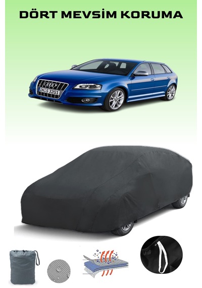 Siyah, Audı S3 Sportback 2008 - 2012, Araba Brandası, Oto Örtüsü, Araba Çadırı Siyah