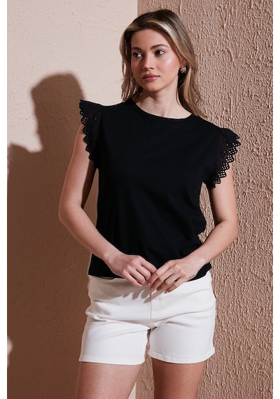 Fashion Friends Bayan T Shirt 25y0544k1 Siyah Siyah