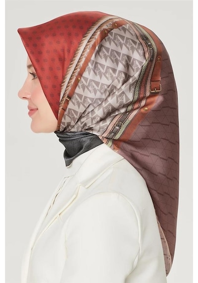 Armine İpek Eşarp Nostalji - 8519-30 Bakır Twill Bakır