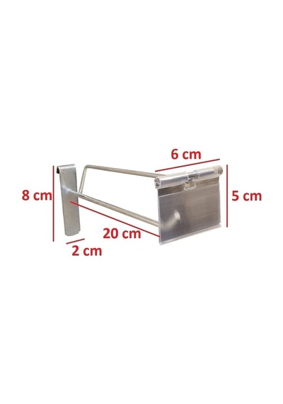 Etiketli Tel Pano Kancası 20 Cm Galvaniz Mağaza Raf Askı Kancası 10 Adet