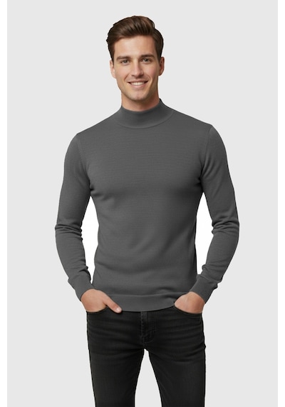 Rizzup Antrasit Slim Fit Yarım Balıkçı Yaka Likralı İnce Triko Erkek Yarım Boğazlı Kazak 2505502 Rizzup Antrasit Slim Fit Yarım Balıkçı Yaka Likralı İnce Triko Erkek Yarım Boğazlı Kazak 2505502