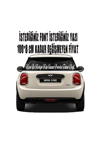 Kişiye Özel Arka Cam Yazıları 100 8 Cm