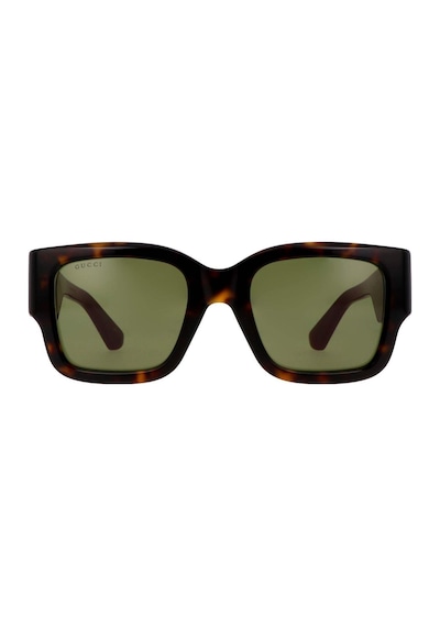 Gucci Gg 1663s 002 52 Kadın Kare Kırçıllı Siyah Kemik Güneş Gözlüğü Siyah