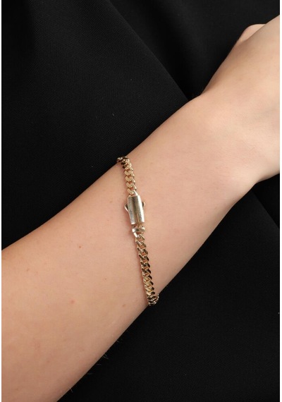 Gurmet Bileklik İtaly Kilit Taşsız 19 Cm En 5 Mm T14470 Renkli