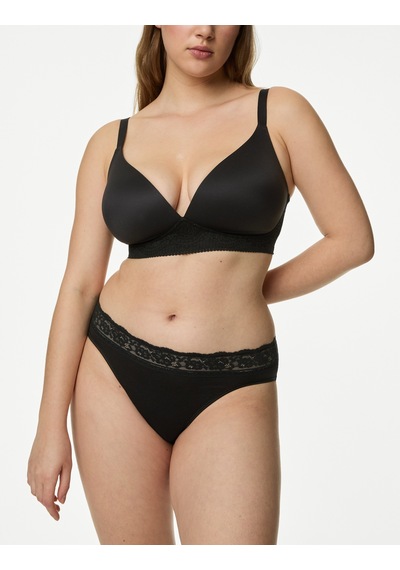 Marks & Spencer 5'li Dantel Detaylı High Leg Külot Seti T61005022L Siyah