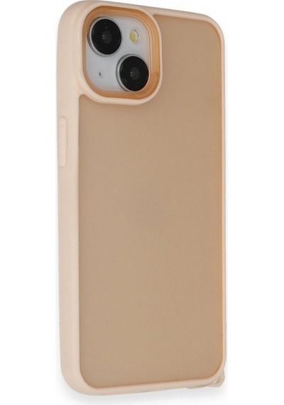 Apple Uyumlu iPhone 14 Kılıf Elegant Kapak - Pudra