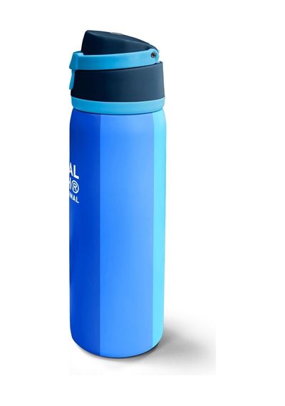 Coral High Renkli Çizgili Desenli Pipetli Ve Direkt İçim Çelik Termos 800 Ml 38555 Saks Mavi