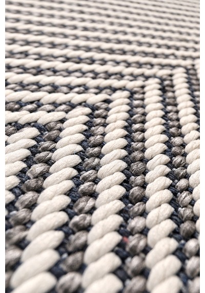 Yuvarlak Sisal Elit 1002 Gri Hasır Görünümlü Modern Salon Oturma Odası Dört Mevsim Halı Gri Gri