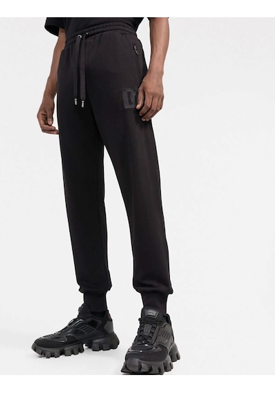 Dolce & Gabbana Dolce&Gabbana Logo Embroidered Track Pants Siyah Dolce & Gabbana Dolce&Gabbana Logo Embroidered Track Pants Siyah