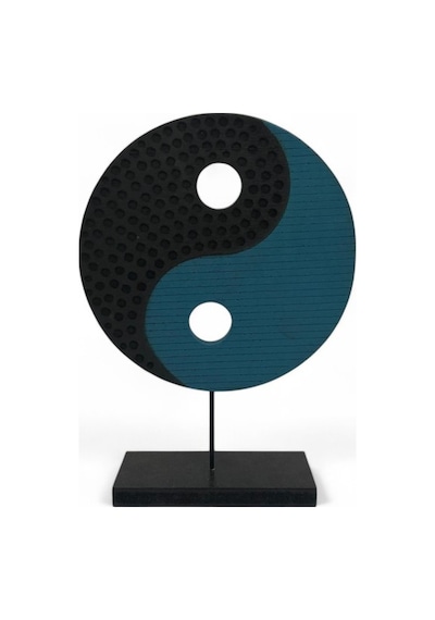Ying Yang Mavi Siyah Ev Dekoru Büyük