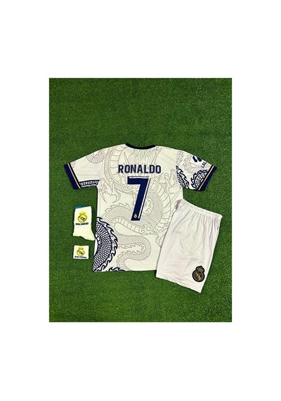 Real Madrid Cristiano Ronaldo Beyaz Dragon Özel Tasarım Çocuk For