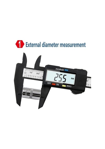 Dijital Kumpas, Mikrometre, Ölçüm Aleti, 15 Cm 6 İnç Elektronik Kumpas, Lcd Ekranlı Tam Ölçü, İnç Milimetre Dönüşüm