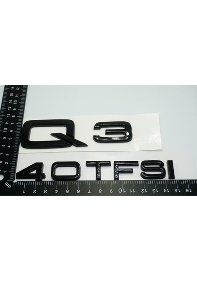 Audi Q3 40 TFSi Parlak Siyah ABS 3M 3D Bagaj Yazı Logo Ür