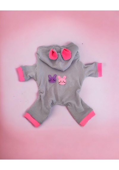 Kemique Sweet Bunnyy Kulaklı Kedi Tulumu Kedi Kıyafeti
