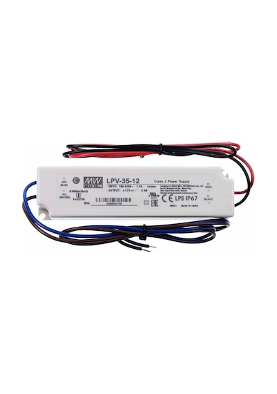 Meanwell Lpv-35-12 35w 12v 3a Sabit Voltaj Led Driver İp67