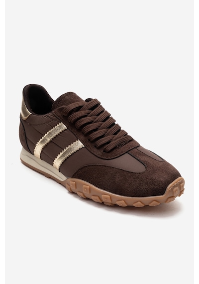 Flux Kahverengi Süet Kadın Günlük Sneaker Kahverengi
