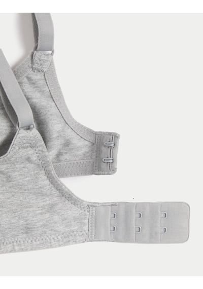 Marks & Spencer 3'lü Pamuklu Push Up T-Shirt Sütyeni T33006810 Yeşil