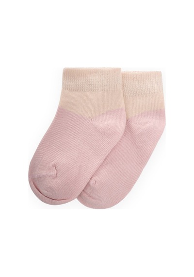 Cigit İki Renkli Bebe Soket 0-4 Yaş Pudra Pembe
