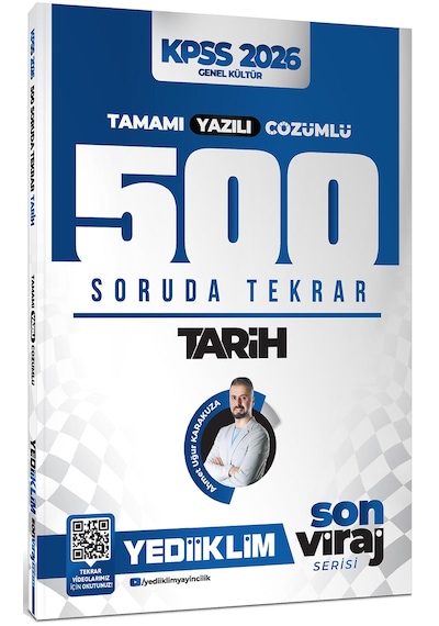 Yediiklim 2026 Kpss Ags Son Viraj Serisi Tarih Tamamı Yazılı Çözümlü 500 Soruda Genel Tekrar Kampı