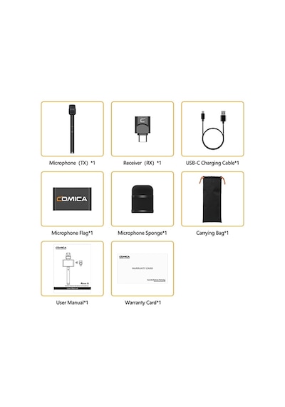 Comıca Revo S Kablosuz Ropörtaj Mikrofonu Usb-c + Lightning Girişli Telefonlar İçin
