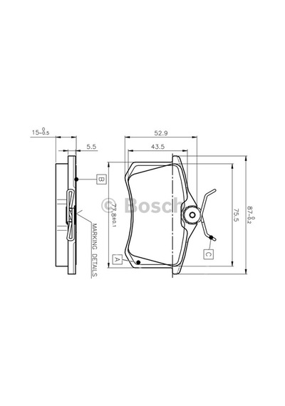 Arka Balata Megane 2-Laguna-Citroen C3-C4-P307 Bosch  986495226