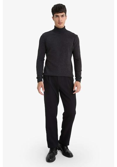Defacto Slim Fit Dar Kesim Balıkçı Yaka Basic Düz Triko Kazak R1124az25wngr210 Gri-gr210
