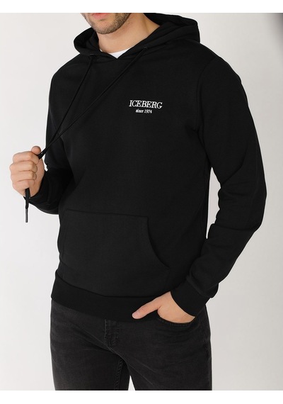 Iceberg Erkek Sweatshirt- Siyah / Icb6652-001 Siyah