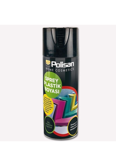 Polisan Sprey Boya Plastik Yüzey 400 ML Mat Siyah