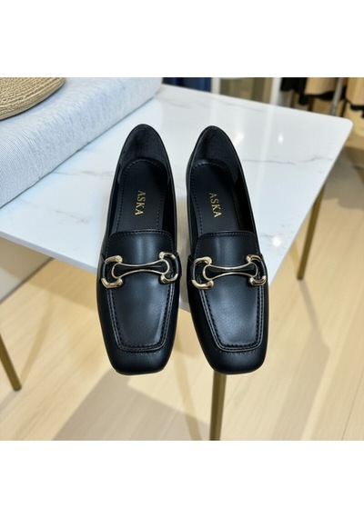 Aska Shoes Günlük Tokalı Babet 2025aska005 Siyah