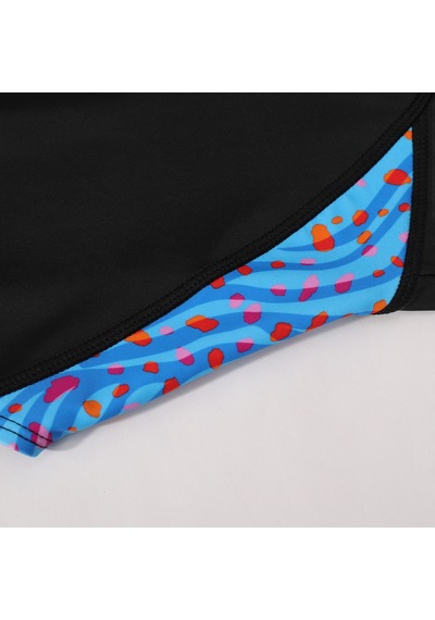 Slazenger Spl RacerBlk Çocuk  Siyah / Turkuaz Mayo